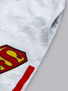 Kids Ville Boys Grey & Red Superman Printed Jogger