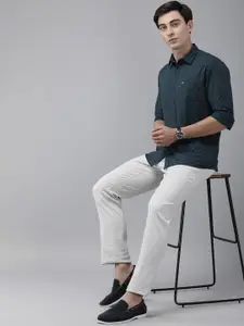 Arrow Sport Men Teal Blue & Green Manhattan Slim Fit Printed Pure Cotton Casual Shirt