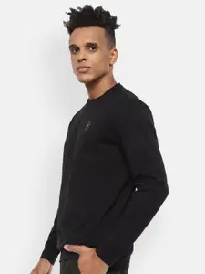 Van Heusen Flex Men Black Sports Sweatshirt