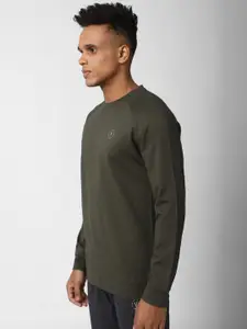 Van Heusen Flex Men Olive Green Sweatshirt