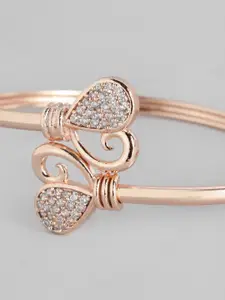 I Jewels Women Rose Gold-Plated Wraparound Bracelet