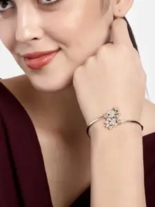 I Jewels Women Rose Gold-Plated Wraparound Bracelet