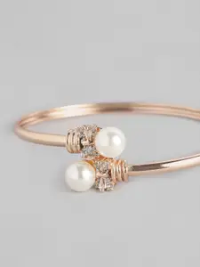 I Jewels Women Rose Gold-Plated Wraparound Bracelet