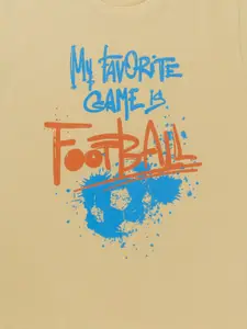 Todd N Teen Boys Grey & Cream-Coloured Printed Cotton T-shirt with Trousers