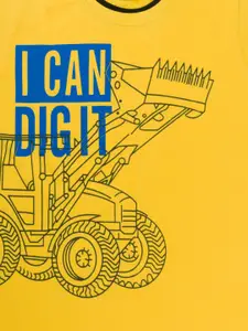 Todd N Teen Boys Pack Of 2 Yellow & Red Printed T-shirt with Shorts