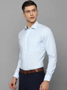 Louis Philippe Men Blue Striped Formal Shirt
