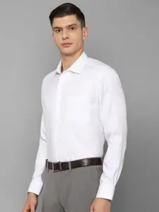 Louis Philippe Permapress Men White Striped Wrinkle Free Formal Shirt