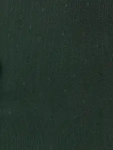 People Women Green Self Design Band  Collar Shirt Style Crepe Top