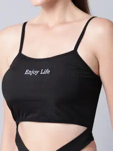 PrettyCat Black Lightly Padded Bralette Bra