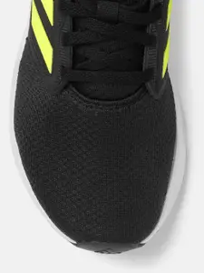 ADIDAS Men Black Solid Woven Design Galaxy 6 Running shoes