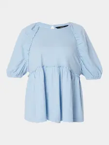 Vero Moda Blue Extended Sleeves Empire Top
