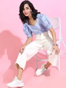 Tokyo Talkies Purple Solid Top