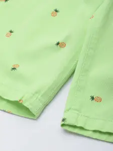 The Indian Garage Co Men Green Conversational Printed Shorts