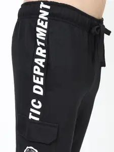 KETCH Men Black Solid Slim-Fit Track Pants