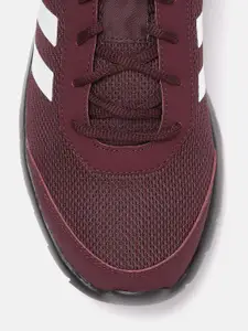 ADIDAS Men Maroon & White Woven Design Vertago Running Shoes