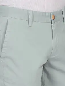 AD By Arvind Men Blue Slim Fit Chinos Trousers