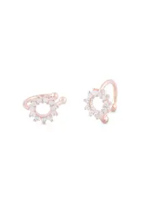 AMI Rose Gold-Plated Contemporary Ear Cuff Earrings