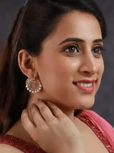 Priyaasi Silver-Toned Set Of 2 Contemporary Drop Earrings