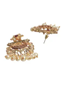 Priyaasi Gold-Toned Contemporary Chandbalis Earrings