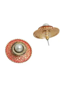 Priyaasi Red Contemporary Studs Earrings