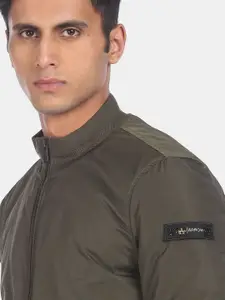 Arrow Sport Men Green Bomber Jacket