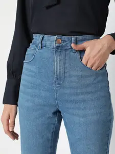 Vero Moda Women Blue Slim Fit High-Rise Light Fade Jeans