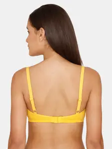 Zivame Yellow Solid Non Padded Non Wired Seamless Bra with All Day Comfort Features