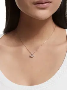 SWAROVSKI White Rose Gold-Plated Necklace