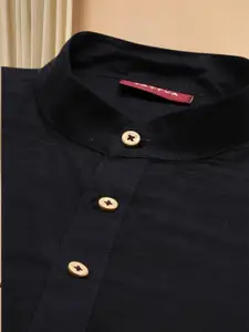 TATTVA Men Black Cotton Kurta