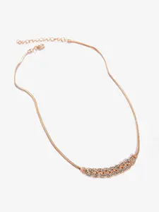 SOHI Gold-Toned & White Gold-Plated Necklace