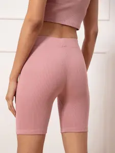 20Dresses Women Pink Slim Fit Cycling Sports Shorts