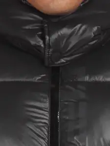 Arrow New York Men Black Longline Biker Jacket