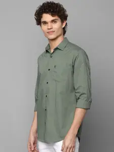 Allen Solly Men Green Slim Fit Casual Shirt