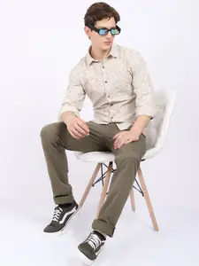 Cantabil Men Pink Floral Printed Casual Shirt