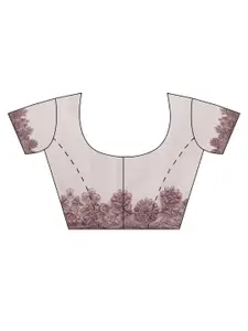 kasee Black Embroidered Net Saree