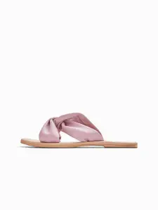 The Label Life Women Purple Open Toe Flats