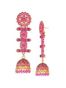 Fashion Frill Pink Contemporary Drop Earrings