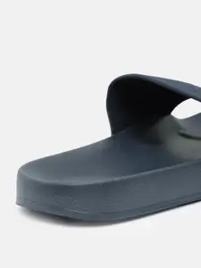Levis Men Navy Blue Printed June Perf Sliders