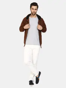 PEPLOS Men Coffee Brown Sweatshirt