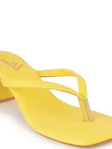 EVERLY Yellow Flatform with Buckles