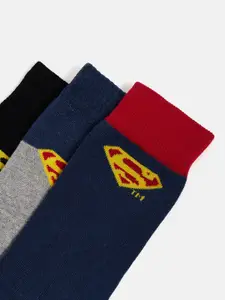 Camey Men Pack Of 3 Assorted Printed Cotton Calf-Length Socks