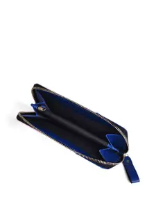 Belwaba Women Pink & Blue Colourblocked PU Zip Around Wallet