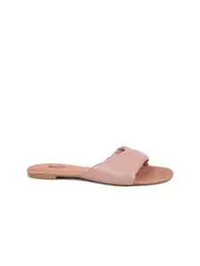 Inc 5 Women Peach Open Toe Flats