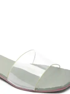 Brauch Women Textured Open Toe Flats