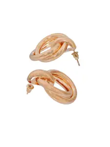 Crunchy Fashion Rose Gold Contemporary Studs Earrings