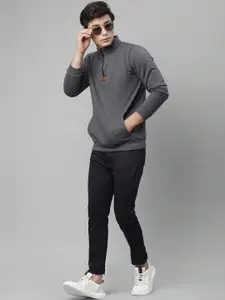 Rigo Solid Pullover Casual Sweatshirt
