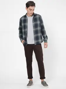 AD By Arvind Men Brown Slim Fit Trouser