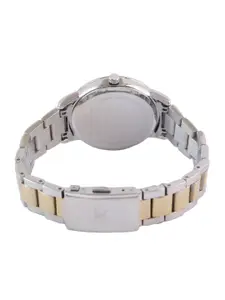 Daniel Klein Women Silver-Toned Printed Dial & Silver Toned Stainless Steel Bracelet Style Straps Analogue Watch DK.1.13177-4-Silver