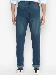 FOREVER 21 Men Blue Cotton Low Distress Light Fade Jeans