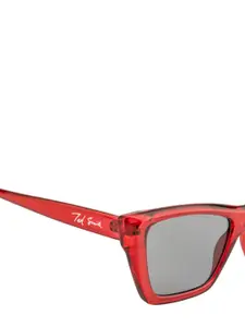 Ted Smith Women Grey Lens & Red Cateye Sunglasses with UV Protected Lens-WANDA_C4